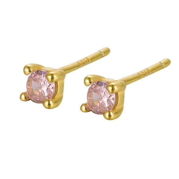 Wholesale S925 Sterling Silver Geometric Earhole Bone Nail Earrings With December Birthstone Electroplated For Men And Women