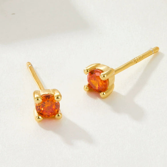 Wholesale S925 Sterling Silver Geometric Earhole Bone Nail Earrings With December Birthstone Electroplated For Men And Women