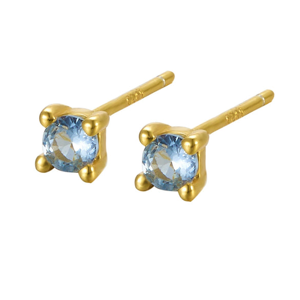 Wholesale S925 Sterling Silver Geometric Earhole Bone Nail Earrings With December Birthstone Electroplated For Men And Women