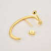 Wholesale S925 Sterling Silver Geometric Earrings With Electroplating Platinum And 18K Gold Internet Celebrity Style