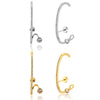 Wholesale S925 Sterling Silver Geometric Earrings With Electroplating Platinum And 18K Gold Internet Celebrity Style