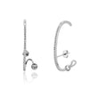 Wholesale S925 Sterling Silver Geometric Earrings With Electroplating Platinum And 18K Gold Internet Celebrity Style