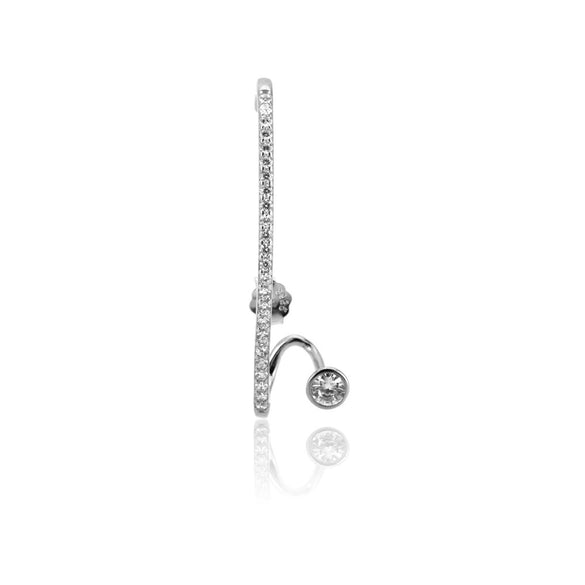 Wholesale S925 Sterling Silver Geometric Earrings With Electroplating Platinum And 18K Gold Internet Celebrity Style
