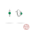 Wholesale S925 Sterling Silver Geometric Earrings With Multizircon And Highgrade Ear Buckle 18K Gold Plated