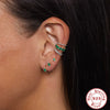 Wholesale S925 Sterling Silver Geometric Earrings With Multizircon And Highgrade Ear Buckle 18K Gold Plated