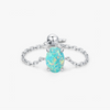 Wholesale S925 Sterling Silver Geometric Eggshaped Light Luxury Opal Ring For Women With Electroplating