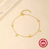 Wholesale S925 Sterling Silver Geometric Eightmang Star Diamondencrusted Electroplated Gold Plated Fashion Bracelet For Women