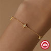 Wholesale S925 Sterling Silver Geometric Eightmang Star Diamondencrusted Electroplated Gold Plated Fashion Bracelet For Women