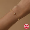 Wholesale S925 Sterling Silver Geometric Eightmang Star Diamondencrusted Electroplated Gold Plated Fashion Bracelet For Women