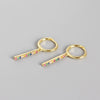 Wholesale S925 Sterling Silver Geometric Electroplated Earrings For Female