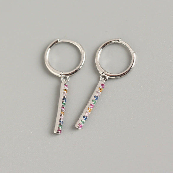 Wholesale S925 Sterling Silver Geometric Electroplated Earrings For Female