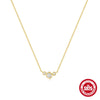 Wholesale S925 Sterling Silver Geometric Electroplated Elegant Collarbone Necklace For Women
