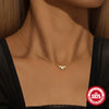 Wholesale S925 Sterling Silver Geometric Electroplated Elegant Collarbone Necklace For Women