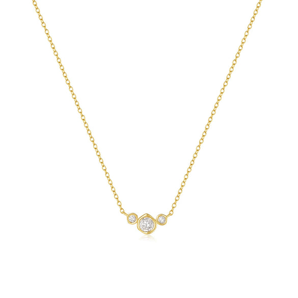 Wholesale S925 Sterling Silver Geometric Electroplated Elegant Collarbone Necklace For Women
