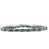Wholesale S925 Sterling Silver Geometric Elegant Electroplated Colored Zircon Tennis Bracelet For Men And Women