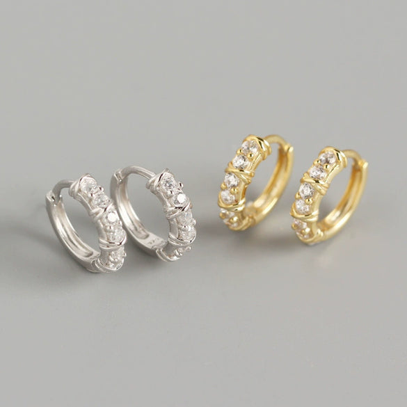 Wholesale S925 Sterling Silver Geometric Elegant Electroplated Ear Ring Ear Buckle All Match Silver Stud For Women