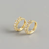 Wholesale S925 Sterling Silver Geometric Elegant Electroplated Ear Ring Ear Buckle All Match Silver Stud For Women