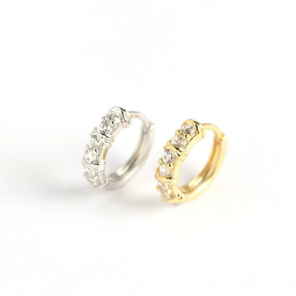 Wholesale S925 Sterling Silver Geometric Elegant Electroplated Ear Ring Ear Buckle All Match Silver Stud For Women