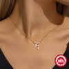 Wholesale S925 Sterling Silver Geometric Element Zircon Stitching Electroplated Fashion Clavicle Chain Necklace For Women