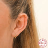 Wholesale S925 Sterling Silver Geometric Embedded Zircon Octagonal Star Combination Electroplated Women's Earrings