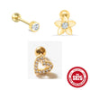 Wholesale S925 Sterling Silver Geometric Fashion Ins Thread Stud Earrings With Single Diamond And Environmentally Friendly Electroplating For Women