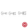 Wholesale S925 Sterling Silver Geometric Flat Head Thread Puncture Cartilage Ear Nail With Environmentally Friendly Electroplating