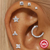 Wholesale S925 Sterling Silver Geometric Flat Head Thread Puncture Cartilage Ear Nail With Environmentally Friendly Electroplating