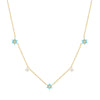 Wholesale S925 Sterling Silver Geometric Flower Diamond Stacked Simple Elegant Clavicle Necklace For Women With Electroplating