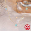 Wholesale S925 Sterling Silver Geometric Flower Diamond Stacked Simple Elegant Clavicle Necklace For Women With Electroplating