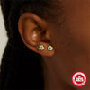 Wholesale S925 Sterling Silver Geometric Flower Moon Earrings With Electroplating For Women Simple And Fashionable