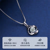 Wholesale S925 Sterling Silver Geometric Fourleaf Clover Pendant Necklace With Plain Chain For Women Electroplated