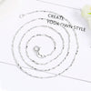 Wholesale S925 Sterling Silver Geometric Fourleaf Clover Pendant Necklace With Plain Chain For Women Electroplated