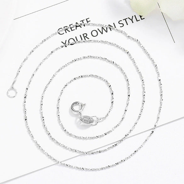 Wholesale S925 Sterling Silver Geometric Fourleaf Clover Pendant Necklace With Plain Chain For Women Electroplated