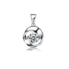Wholesale S925 Sterling Silver Geometric Fourleaf Clover Pendant Necklace With Plain Chain For Women Electroplated
