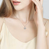 Wholesale S925 Sterling Silver Geometric Fourleaf Clover Pendant Necklace With Plain Chain For Women Electroplated