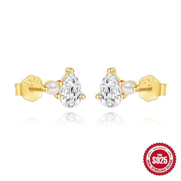 Wholesale S925 Sterling Silver Geometric Fourleaf Petal Cz Adjustable Jacket Ear Studs With Butterfly Diamond Tassel Earrings For Women