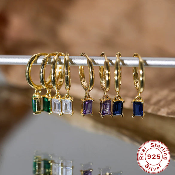 Wholesale S925 Sterling Silver Geometric French Bread Earrings Fashionable And Creative With Diamondencrusted Zircon
