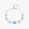 Wholesale S925 Sterling Silver Geometric Gradient Enamel Opal Multilayer Chain Diamond Bracelet For Women