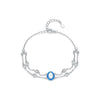 Wholesale S925 Sterling Silver Geometric Gradient Enamel Opal Multilayer Chain Diamond Bracelet For Women