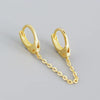 Wholesale S925 Sterling Silver Geometric Handcuffs Chain Earring With Seiko Treatment Fashion Simple Exquisite Personality Trendy