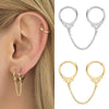 Wholesale S925 Sterling Silver Geometric Handcuffs Chain Earring With Seiko Treatment Fashion Simple Exquisite Personality Trendy