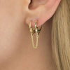 Wholesale S925 Sterling Silver Geometric Handcuffs Chain Earring With Seiko Treatment Fashion Simple Exquisite Personality Trendy
