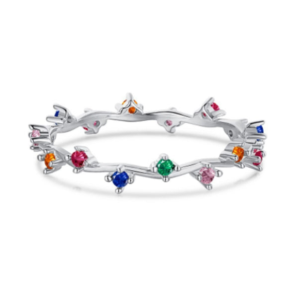 Wholesale S925 Sterling Silver Geometric Heart Ring Electroplated Simple Retro Design