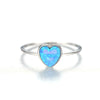 Wholesale S925 Sterling Silver Geometric Heart Ring Electroplated Simple Retro Design