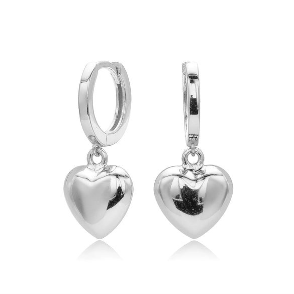 Wholesale S925 Sterling Silver Geometric Heart Simple Style Women's Earrings