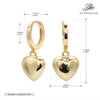 Wholesale S925 Sterling Silver Geometric Heart Simple Style Women's Earrings