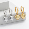 Wholesale S925 Sterling Silver Geometric Heart Simple Style Women's Earrings