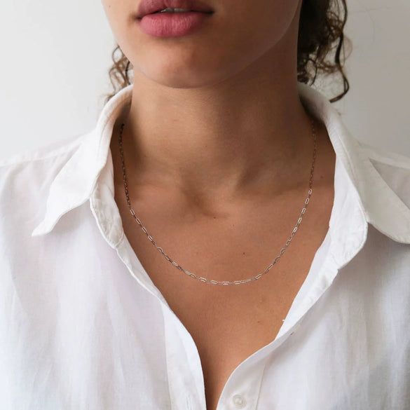 Wholesale S925 Sterling Silver Geometric Hiphop Cross Chain Necklace With 14K Gold Ins Electroplating