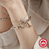 Wholesale S925 Sterling Silver Geometric Horse Eye Bracelet With Electroplating For Women