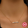 Wholesale S925 Sterling Silver Geometric Horse Eye Color Diamond Stacked Collarbone Necklace With Electroplating For Women